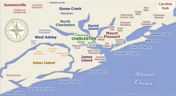 Map of Charleston Area
